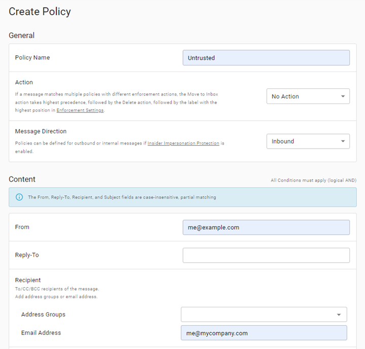 Create Policy