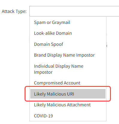Select this to include messages with likely malicious URIs in searches or policies.