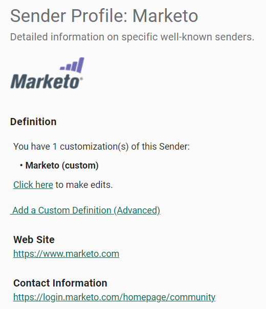 Sender Profile in MailChimp. Sender Profile in MailChimp.
