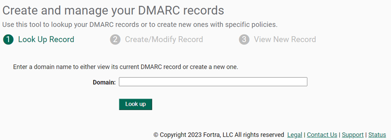 Create and Manage your DMARC records.